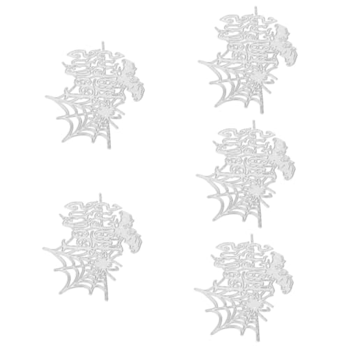 NUOBESTY 5St Spinnennetz sterben Dekorativ Stanzformen, Schnittschablonen Prägekarten herstellen Etikett fotoalbum dekoration Neuheits-Stanzformen Stanzschablone Kohlenstoffstahl Silver von NUOBESTY
