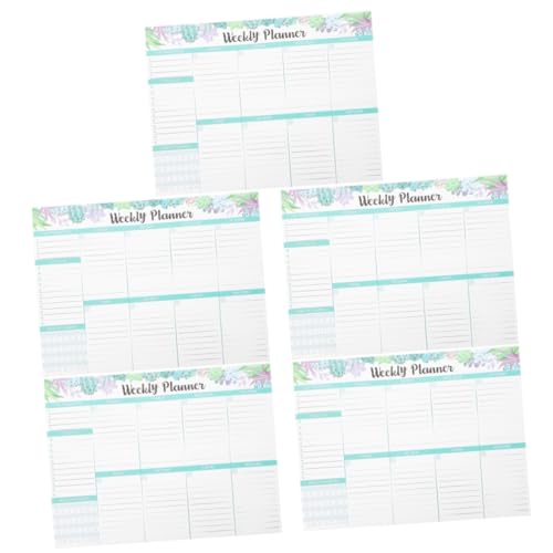 NUOBESTY 5St Wochenplaner write board briefpapier set notiztafel notepad Notizblöcke für den Haushalt Notizblock für den täglichen Gebrauch kleiner planer notizblock kompakter Notizblock von NUOBESTY