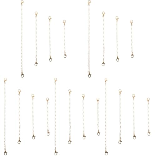 NUOBESTY 5sets Kettenverlängerung Diy Schmuck Halskette Entwirrer Goldkette Halskettenketten Anhänger Für Die Schmuckherstellung Bausätze Halskette Mit Charm-kette Kupfer 4pcs*5 von NUOBESTY