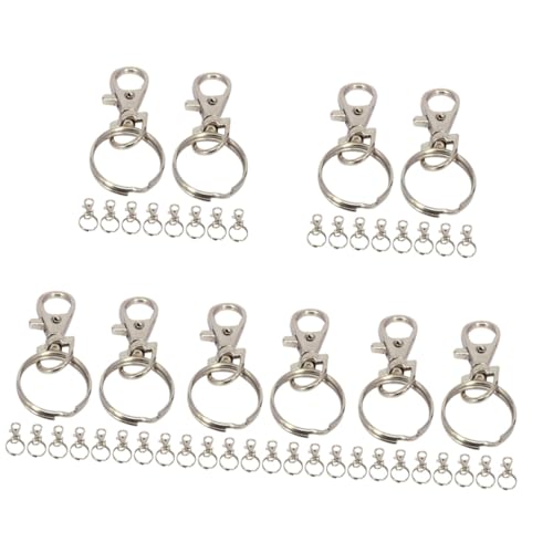 NUOBESTY 5sets Zubehör Für Schlüsselanhänger Schlüsselbund Schlüsselanhänger Kind Reifen Splitter Schlüsselringe Schlüsselanhänger-bastelset Schlüsselanhänger Klein Silver 12pcs*5 von NUOBESTY