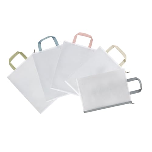 NUOBESTY 5st Handtasche Müssen Haben Papierbeutel Testen Dateiorganisator Aufbewahrungstasche Mit Reißverschluss Papiertüte Mit Reißverschluss Dokument-organizer-tasche Pvc von NUOBESTY