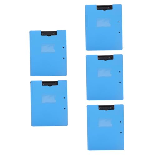 NUOBESTY 5st Ordnerbrett Büro-klemmbrett Mit Clips Speicher-zwischenablage Expandierender Dateiordner Büropapierhalter Papier-organizer-ordner Faltbares Klemmbrett Plastik Sky-blue von NUOBESTY