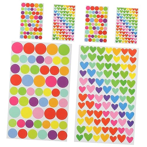 NUOBESTY 6 Blätter Aufkleber Sammelalbum für Kinder Handy-Zubehör rotes Zubehör Mini-Sammelalbum Herz Dekor wandverkleidung Wand polsterung schöne Scrapbook-Sticker DIY zubehör Papier von NUOBESTY