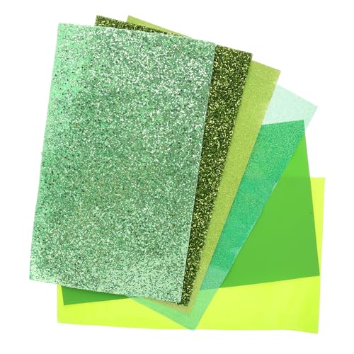 NUOBESTY 6 Blätter Leder Selber Machen Bunter Schmuck Bausatz Fleecestoff Bogen Filzquadrate Zum Basteln Glitzer Künstlich Gewachst Bunte Ohrringe Bastelstoff Selber Machen Green Pu von NUOBESTY