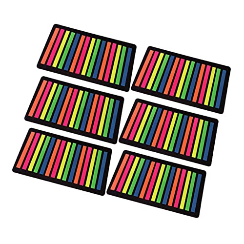 NUOBESTY 6 Fluoreszierende Haftnotizen Highlighter-Tape Markierungen magnetische Lesezeichen Sticky-Index-Tabs-Flags Buchband Ablagekennzeichen löschen Seitenmarkierung das Haustier von NUOBESTY