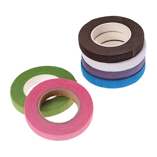 NUOBESTY 6 Rollen 30 Blumenband Blumen-Washi-Tape dekoratives Klebeband farbiges Band Bastelband Blumenstrauß selber machen künstliche blüten sztuczne kwiaty Klebeband von NUOBESTY