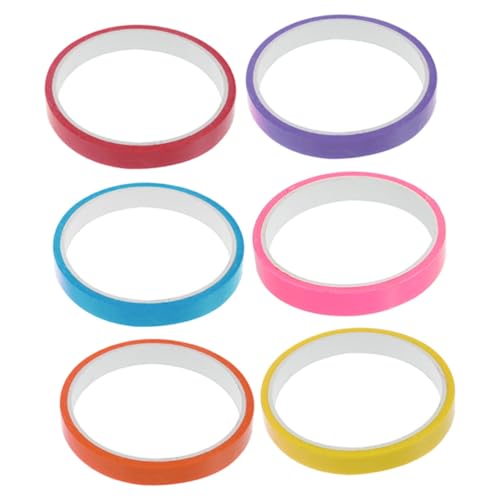 NUOBESTY 6 Rollen klebriges Ballband UV-Klebeband Verpackungs Band breites Klebeband Farbband farbiges klebeband tapeband Sticky Balls Dekompression DIY bunte Bälle Bänder Plastik von NUOBESTY