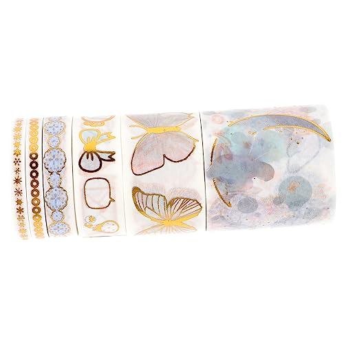 NUOBESTY 6 Rollen-set Taschenband Dekoratives Bastelband Dekorative Klebebänder Selber Machen Kawaii Washi-klebeband Washi Tape Kawaii Scrapbook-klebebänder Selber Machen Washi-tape Papier von NUOBESTY