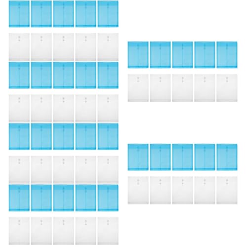 NUOBESTY 6 Sätze À 10 Stück Portfolio durchsichtige Aufbewahrungsbeutel für Akten Papierordner dokumentieren papiertüten bunt dokumentenmappe Aktentasche aus PVC transparente Aktenhalter von NUOBESTY