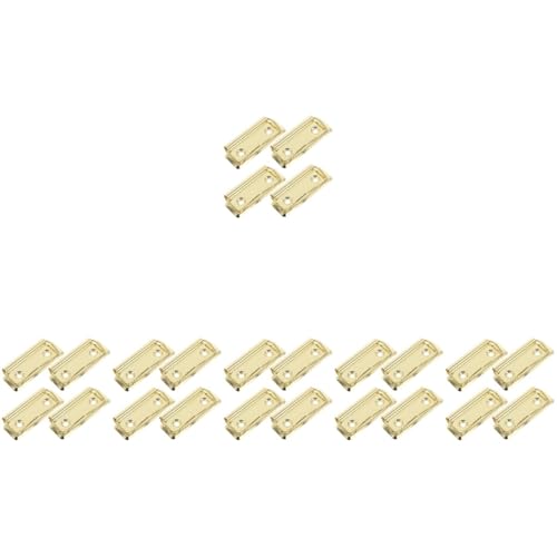 NUOBESTY 6 Sätze Bindemittel Aktenhefter Papierklemmen Papiertacker Dokumentenordner Clipboard-clips Für Unternehmen Heftklammern Für Klemmbrett Aluminiumlegierung Golden 4 Stück * 6 von NUOBESTY