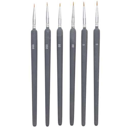 NUOBESTY 6 Sätze Hakenstift Pinselstift Kreidestift Wasserstifte Stifte Für Aquarellmalerei Detailmalpinsel Aquarellpinsel Schwarze Stifte Praktische Pinsel Farben Hölzern Black 6 Stück * 6 von NUOBESTY