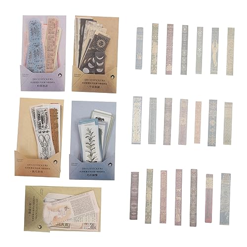 NUOBESTY Retro Vintage Planer Aufkleber Journaling Kit 6 Sets Handgemachte Scrapbooking Aufkleber von NUOBESTY