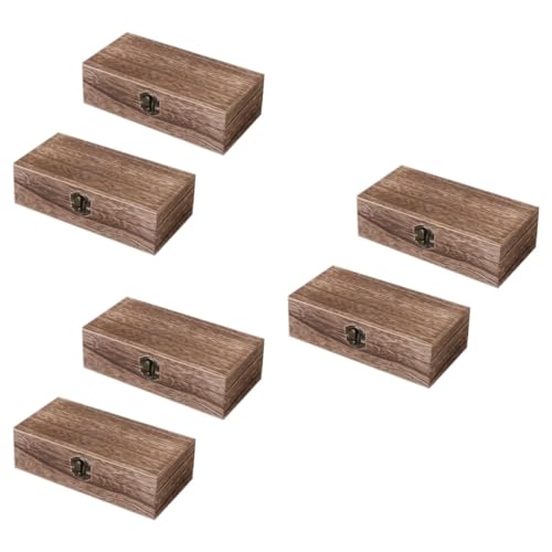 NUOBESTY 6 Stk Holzkasten schmuckkästchen storage boxes ohringaufbewahrung für regal wohnzimmerdeko antikes Dekor Schmuck Organizer klar Schmuckorganisator für Halsketten von NUOBESTY