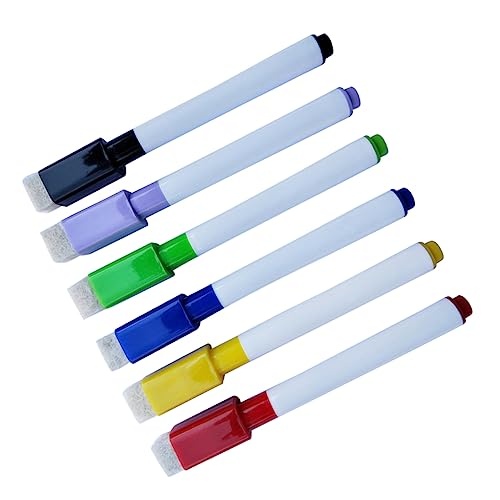 NUOBESTY 6 Stk Whiteboardstift whiteboard stifte magnetisch Magnetische Whiteboard-Stifte Boardmarker Weißer, trocken abwischbarer Marker trockener Löschstift löschbare Markierungen von NUOBESTY