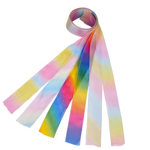 NUOBESTY 6 Stück 38 Mm Breites Farbverlaufs Regenbogen Bedrucktes Chiffonband Silberne Haar Accessoires Perlen Krawatten Clips Hochzeit Autoband Stoffband Baumwollband Breites DIY von NUOBESTY