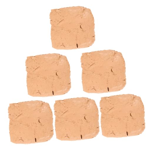 NUOBESTY 6 Stück Luftgetrockneter No-Bake-Ton modellieren knete air dry clay air-dry clay air drying clay essbarer Lehm trockener Ton Modelliermasse Lufttrockner Ton Beige von NUOBESTY