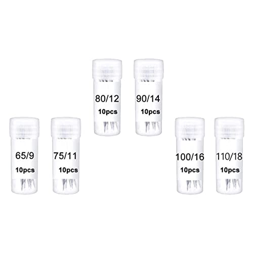 NUOBESTY 60St Nähmaschinennadel Bausatz tragbar Fäden Einfädler nähmaschine zubehör nähmaschinen zubehör strapazierfähige Kugelschreibernadeln Nadeln mit Kugelspitze Rostfreier Stahl von NUOBESTY