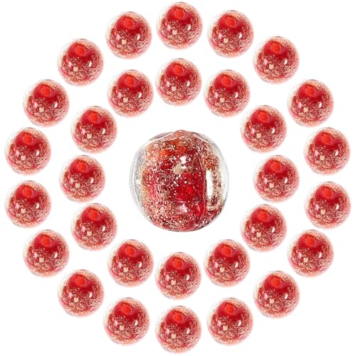 NUOBESTY 60st Glasperlen Schmuckperlen Charm-halskette Selber Machen Edelsteine Halskettenanhänger Bausätze Goldarmbänder Für Damen Buchstabenanhänger Für Halsketten Mondstein Stern Rot von NUOBESTY