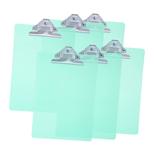 NUOBESTY 6St A4-Klemmbrett Papier-Klemmbrett Aktenständer Notizen abkratzen Dokumententasche A4 Umschläge büromaterial office supplies schulmaterial briefumschläge Memo-Klemmbretter Green von NUOBESTY