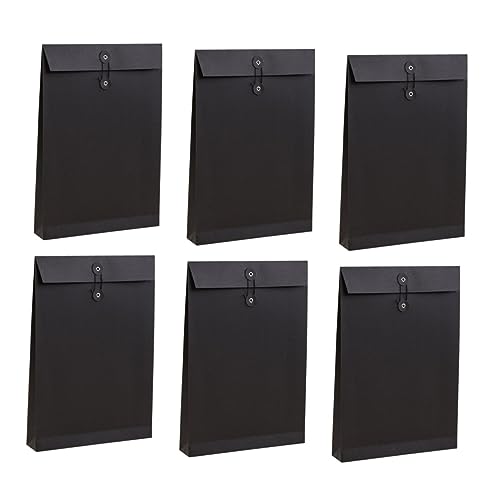 NUOBESTY 6St Business- aktenkoffer aktentaschen dokumente organizer papiersäckchen papiertüte Karte Veranstalter briefumschläge Papiermappe Kleiderverpackungsbeutel Black von NUOBESTY