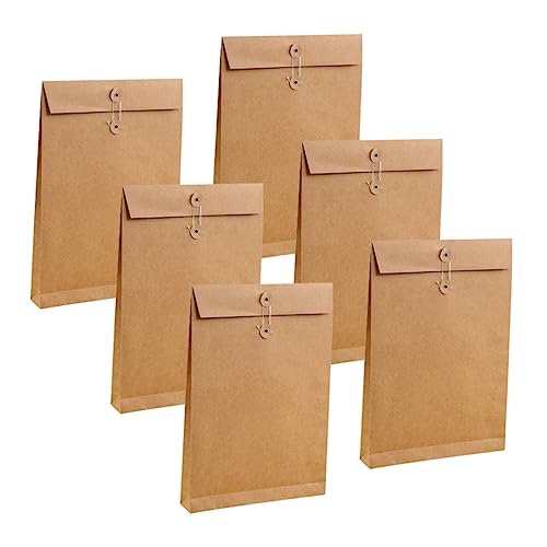 NUOBESTY 6St Dokumenten-Tragetasche Papier-Organizer-Ordner Gepolsterte Umschläge Kasse Büro - Dokumententasche - Dokumentenmappe briefumschläge Kleiderverpackungsbeutel Papiermappe Brown von NUOBESTY