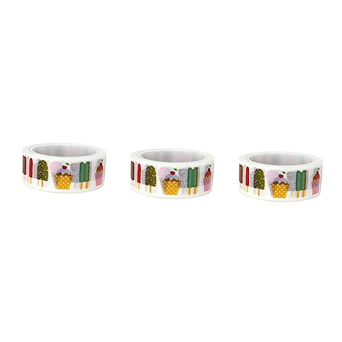 NUOBESTY Vielseitiges 6er-pack Klebeband Eiscreme-washi-tape Für Scrapbooking Verpackung Kunst Und Handwerk Studenten von NUOBESTY