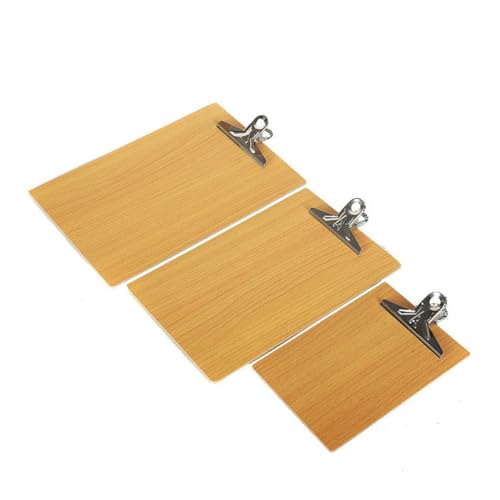 NUOBESTY 6St Klemmbrett-Clip Klemmbretter aus Hartfaser Klemmbrettklemmen A4-Klemmbrett leere Zwischenablage montierbare Clipboard-Clips Klemmbretter aus Holz Profil-Klemmbrett Bambus von NUOBESTY