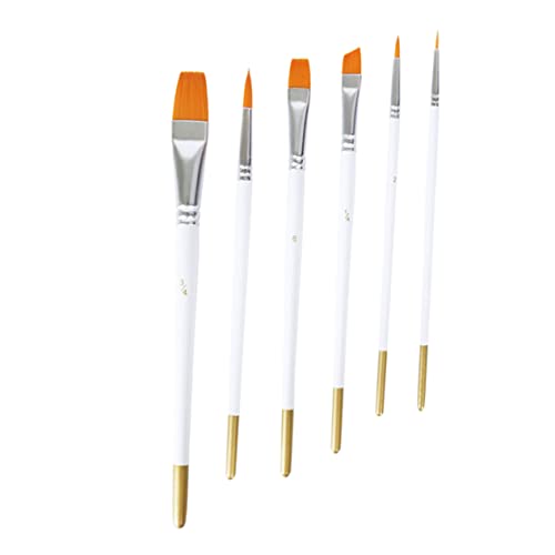 NUOBESTY 6St Ölpinsel Malen nach Zahlen Sargent Wieder auffüllbar Aquarell-Pinsel-Marker Machen kinderpinsel malstifte brushpenset Farbversorgung Multifunktionspinsel Nylonwolle Weiß von NUOBESTY