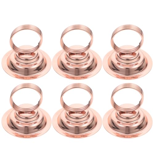 NUOBESTY 6St Vertikaler Nummernschildclip Tischnummer steht Hochzeit Roségold-Deko restaurant zubehör Tischkartenhalter für Weihnachten Inhaber von Abschlusstabellennummern Eisen Rose Gold von NUOBESTY