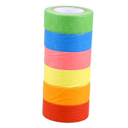 NUOBESTY 6St Washi-Tape bastelzeug für verpackungskarton funierklebeband Removable tape trassierband braunes Klebeband Klebebandspender Maskierung Aufkleber flüssig Papier Klebeband von NUOBESTY