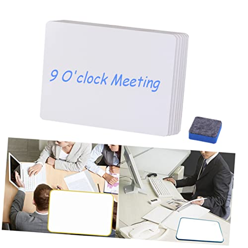 NUOBESTY 6St Whiteboard-Nachrichtentafel Mini-Whiteboard Lapboard trocken abwischbar Desktop-Whiteboard Whiteboard mit Radiergummi mini whiteboard Whiteboard-Set Whiteboard-Radierer Hölzern von NUOBESTY