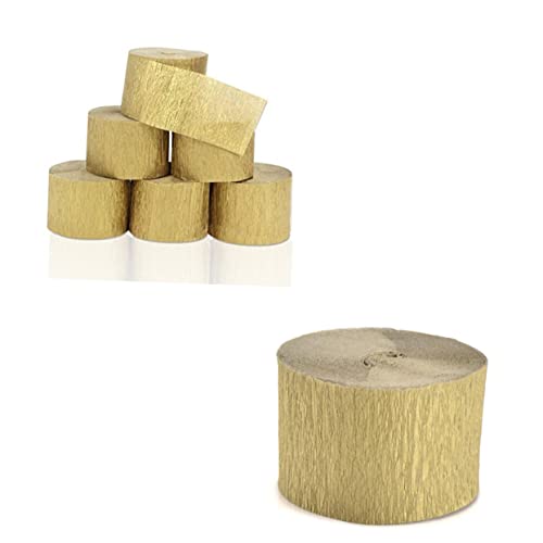 NUOBESTY 6St dekoratives Krepppapier hochzeitsdeko wedding decoration room decoration Party-Dekorationsset partydekoration Luftschlangen aus Papier Krepppapier für Party Krepp-Papier Golden von NUOBESTY