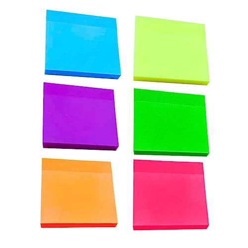 NUOBESTY 6St transparente Haftnotiz Memo pads Students memo notes Wasserfeste Aufkleber Schreibtisch Notizblock selbstklebender Memo-Aufkleber selbstklebende Notizblöcke das Haustier von NUOBESTY