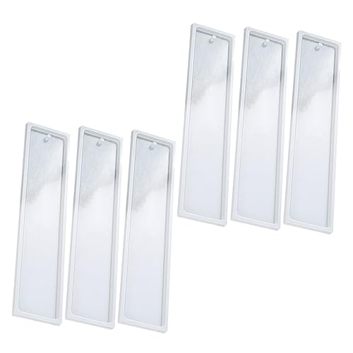 NUOBESTY 6pcs Kristall Epoxy Lesezeichen Formen für Handgemachte Silikon Lesezeichen Form Rechteckigen Bookmarker Loch von NUOBESTY