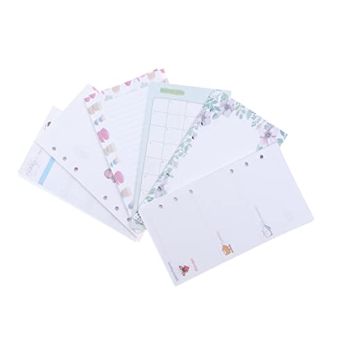 NUOBESTY 6st Nachfüllpapier Stifthalter Für Den Schreibtisch Planerpapier-nachfüllungen Loses Blatt Papier Koreanisches Briefpapier Bindepapier Schnellhefter von NUOBESTY