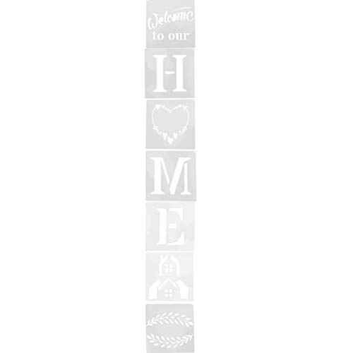 NUOBESTY 7 Stück Englischer Buchstabe Home Hohlvorlage Kaminsims Heimschablone Bedruckbare Tafel Scrapbooking Schablonen Moderne Heimdekor Schablonen Zum Malen Buchstabenschablone von NUOBESTY