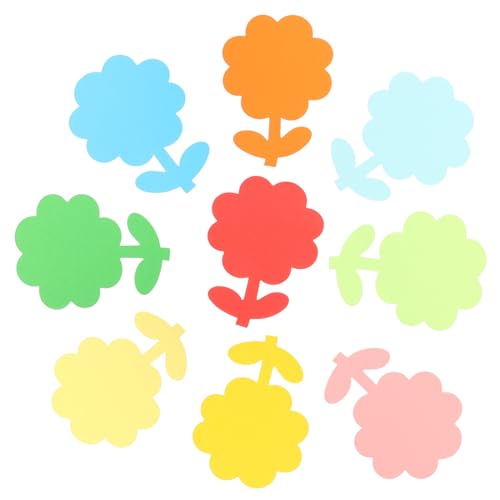 NUOBESTY 72st Handgeschnittenes Blumenpapier Ausschnitte Selber Machen Wanddekorationen Für Die Schule Papierausschnitt Wandkunst Ornament Aus Papierausschnitten Bunte Papierausschnitte von NUOBESTY