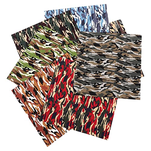 NUOBESTY 7st Camouflage-patchwork-set Stoff Mit Leopardenmuster Gesteppt Diy-stoff Baumwollwatte Für Teppich Fleecestoff Quiltstoff Baumwollfabrik Stoffmaterial Stoff Zum Nähen Baumwolle von NUOBESTY