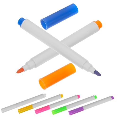 NUOBESTY 7st Textmarker Whiteboard Federmäppchen Trocken Abwischbare Marker Mit Feiner Spitze Zeichenstifte Magnetische Markierungen Löschbare Stifte Mehrfarbig Farbige Markierungen Plastik von NUOBESTY