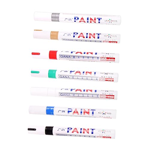 NUOBESTY 7st Wasserdichter Marker Graffiti-stifte Bemalen Lackstift Für Autolacke Graffiti-farbmarkierungen Stifte Für Reifenfarbe Büro Stifte Scrapbooking-stifte Werkzeug Plastik von NUOBESTY