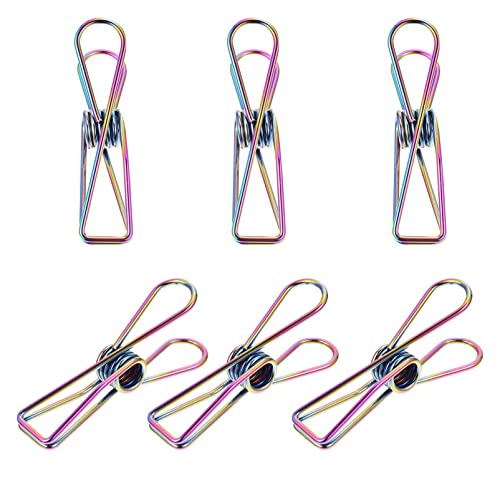 NUOBESTY 8 Sätze Fischschwanz-clip Büroklammern Papierklammer Kabelklips Paperclips Metall Card Holder Eisenklammern Für Feile Aktenklammern Schulbedarf Retro-büroclips 6 Stück * 8 von NUOBESTY