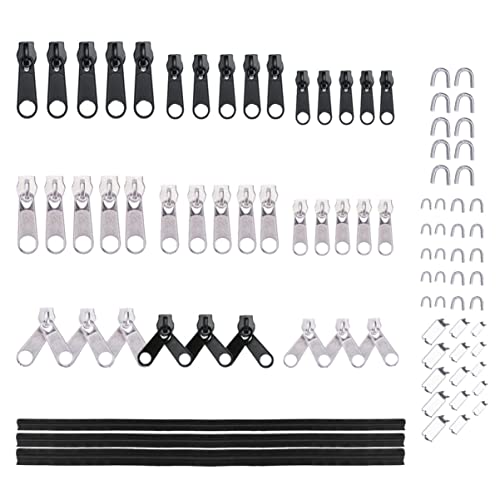 NUOBESTY 87 Teiliges DIY Reißverschluss Puller Set Für Rucksäcke Reißverschluss Ersatz Set Reißverschluss Stopper Reißverschlüsse Ersatz Reißverschluss Schieber Gepäck Fixierer von NUOBESTY