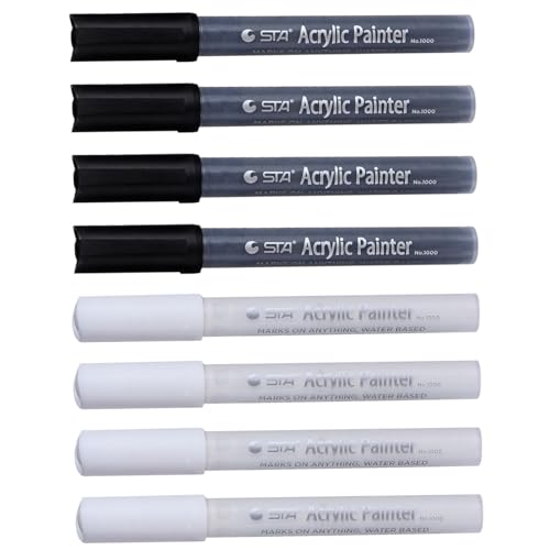 NUOBESTY 8 Stücke Acrylfarbe Marker Stifte Stifte Wasser-beständig Handwerk Marker Stifte für Zeichnung Dekorationen von NUOBESTY