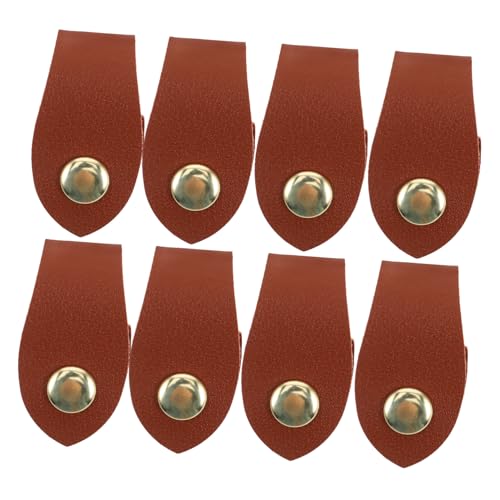 NUOBESTY 8St Schnallenschloss aus Leder druckknopf Tragetasche mit Schnappschnallen PU-Schnalle Taschenschnalle Geldbörsenverschlüsse für die Taschenherstellung Knopfleiste PU-Leder Brown von NUOBESTY