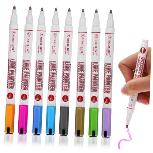 NUOBESTY 8er Set Glitzer Marker Metallic Markierungsstifte Glitzer Stifte Für Kunst Scrapbooking Und Bastelprojekte Künstler Marker Mit Glitzer Effekt von NUOBESTY