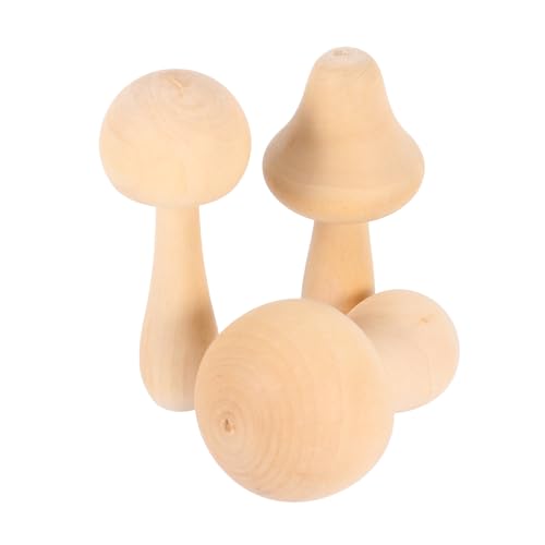 NUOBESTY 9 Stk Doodle Weißer Keimpilz Mini-pilz Pilzbettwäsche Kleinkind Handwerk Planke Pilzkopfpuppe Straßenspielzeug Pilze Gewebe Pop Ästhetische Raumdekoration Mikro Wiki Holz von NUOBESTY