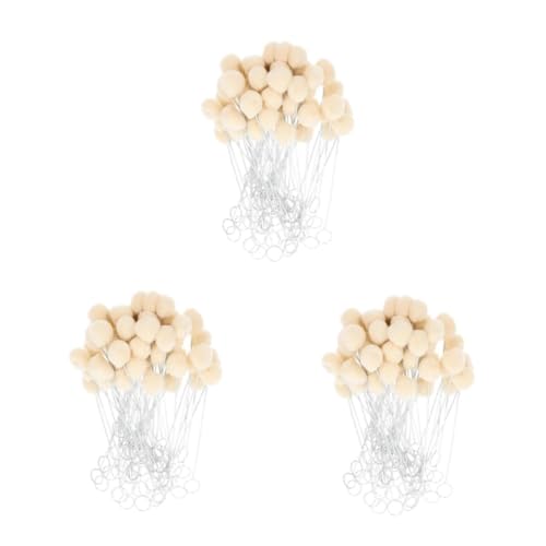 NUOBESTY 90 STK Wollknäuelbürste Wollkugel Pinsel DIY Farbpinsel Set Polierwerkzeug für Schuhe speziell geformte Kantenanleimwerkzeuge Besteck Metallgriff Schuhbürsten Wolle Beige von NUOBESTY