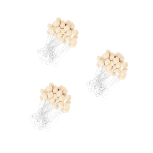 NUOBESTY 90 STK Wollknäuelbürste altes Silberbesteck Wandhalterung konische Saugnäpfe Ärmel Besteck Wollkugel Pinsel DIY Farbpinsel Set Wollkleckser Kugelpinsel Pinselwerkzeug Wolle Beige von NUOBESTY