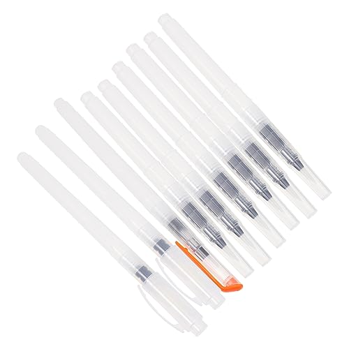 NUOBESTY 9St Füller bbrush bürstchen Zeichenset Pinselwerkzeug wachsmalstifte kleinkinder Farben Palette Aquarelle Basteln Malzubehör für Pinselstift für Aquarellmalerei Plastik von NUOBESTY