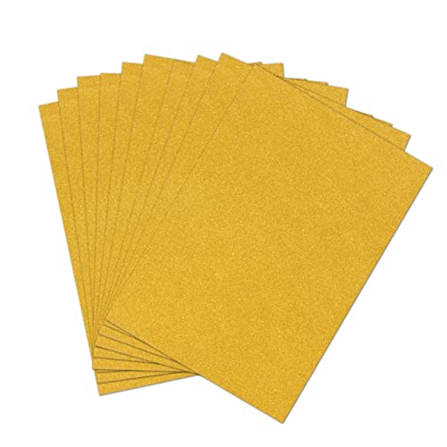 NUOBESTY A4 Glitzerpapier Gold Funkelndes Bastelmaterial Für Scrapbooking Karten Und Kreative DIY Projekte Glitzer Karton Für Bastelarbeiten von NUOBESTY